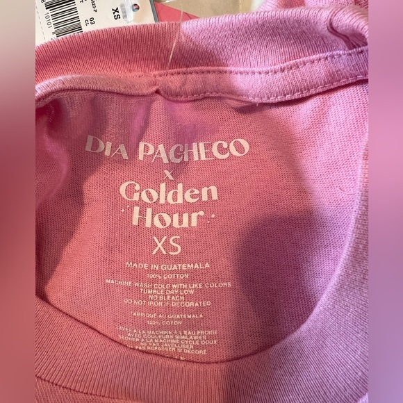 Urban Outfitters Golden Hour Dia Pacheco Short Sleeve Tee Pink Sz XS, S, XXL NWT - Picture 3 of 6